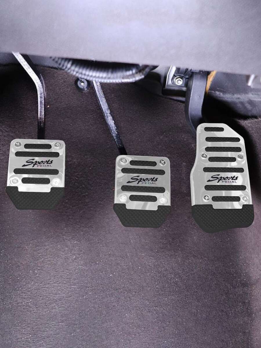 3入組汽車防滑踏板套 - 銀色 - 查看 1
