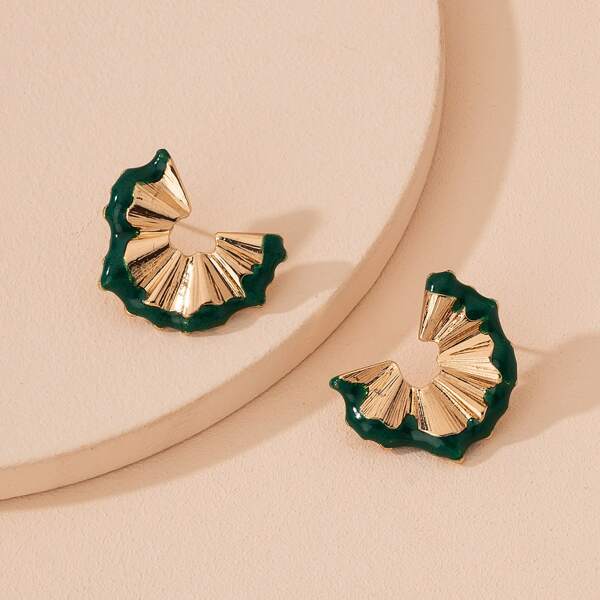 

Two Tone Stud Earrings, Multicolor