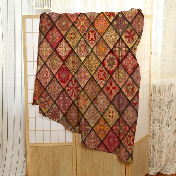 

Graphic Print Blanket, Multicolor