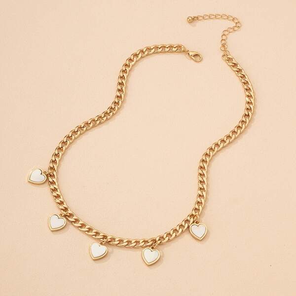 

Heart Charm Necklace, Gold