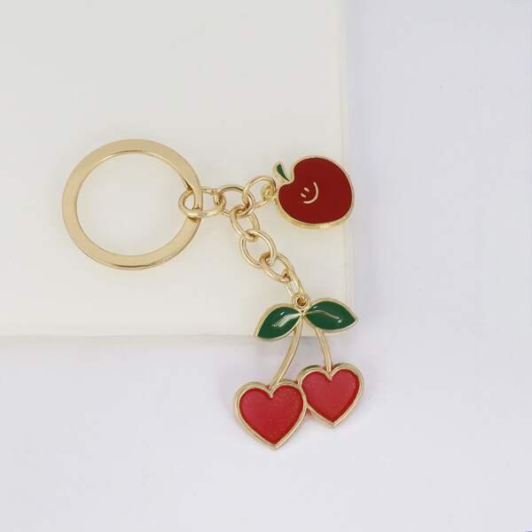 

Apple Charm Keychain, Multicolor