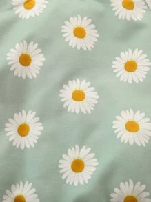 Bebé con estampado floral de manga raglán Sudadera & Pantalones deportivos - verde menta - Ver 6