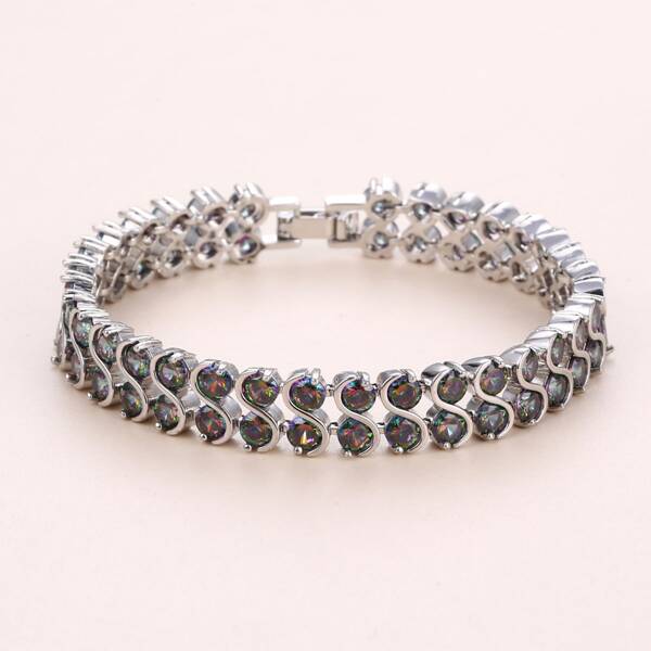 

Zircon Decor Bracelet, Multicolor