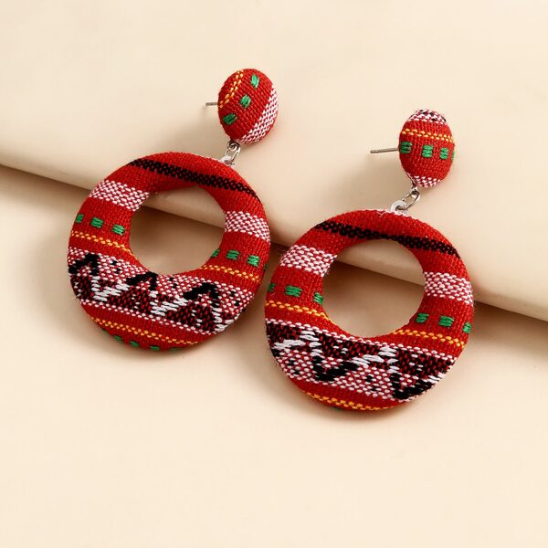 

Round Drop Earrings, Multicolor