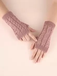 Găng tay dệt kim rắn - Bụi hồng - Xem 1