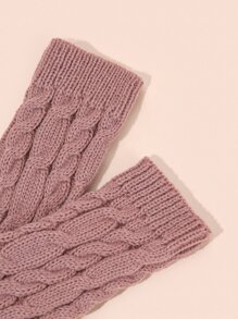 Găng tay dệt kim rắn - Bụi hồng - Xem 3