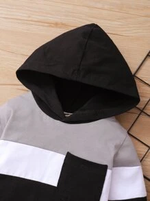 Baby Boy Color Block Hooded Bodysuit & Sweatpants - Multicolor - View 5