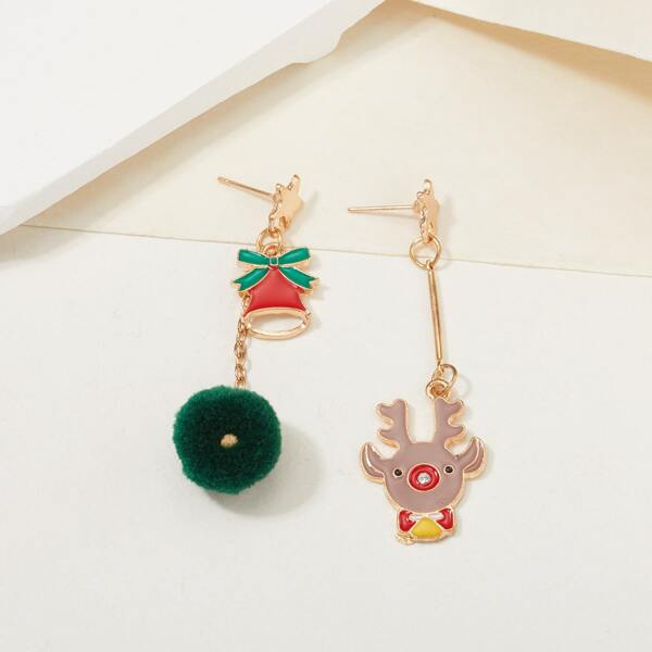 

Christmas Deer Decor Drop Earrings, Multicolor