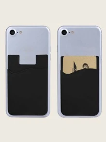 Minimalist Adhesive Card Holder Bag - Black - View 1
