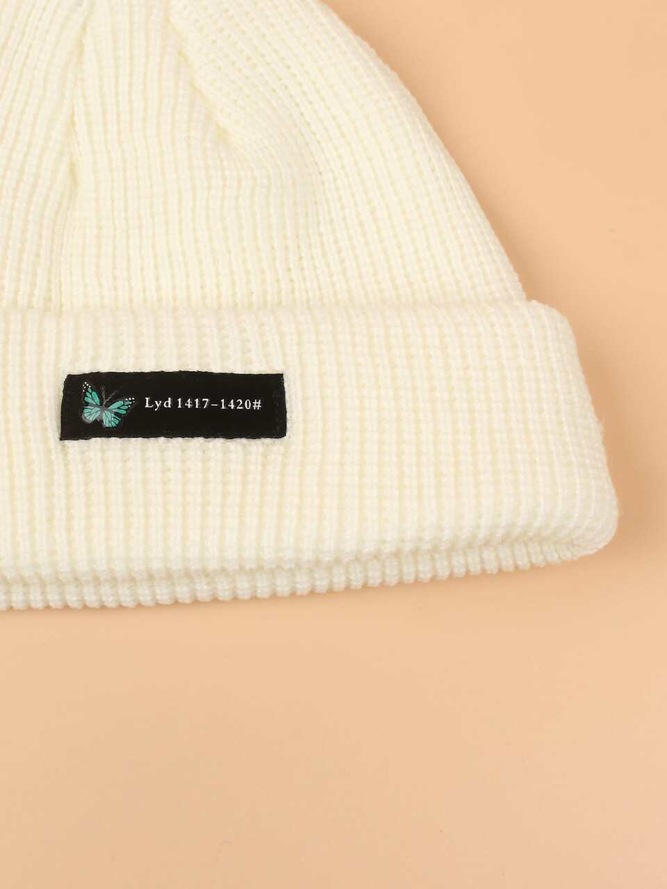 Letter Patched Beanie