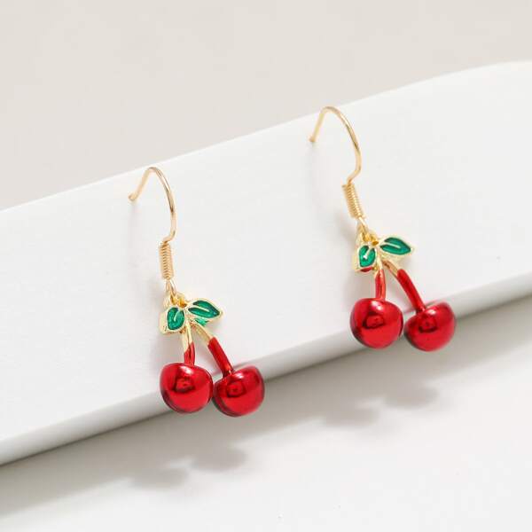 

Cherry Drop Earrings, Multicolor