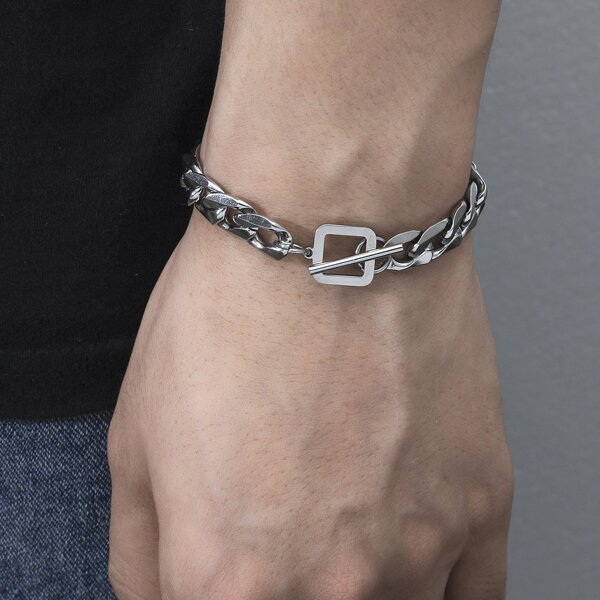 

Men Chain Bracelet, Silver