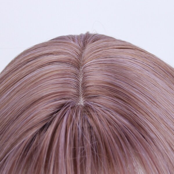 

Natural Short Curly Synthetic Wig With Bangs, Brown