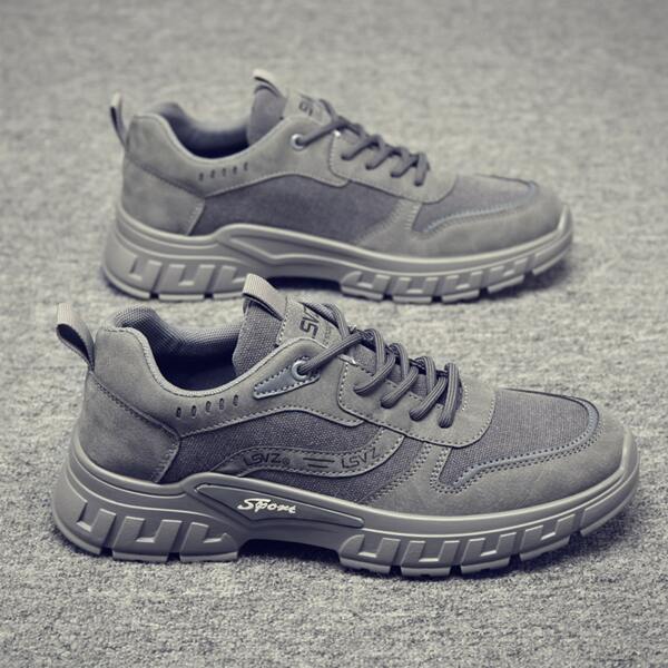 

Men Letter Graphic Lace-up Front Skate Shoes, Grey