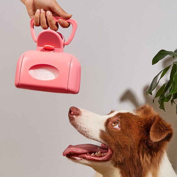 

1pc Solid Color Pet Clamp Toilet, Pink