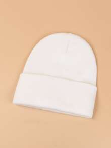 鏈條裝飾針織豆豆帽 - 查看 2