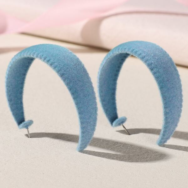 

Solid Hoop Earrings, Blue