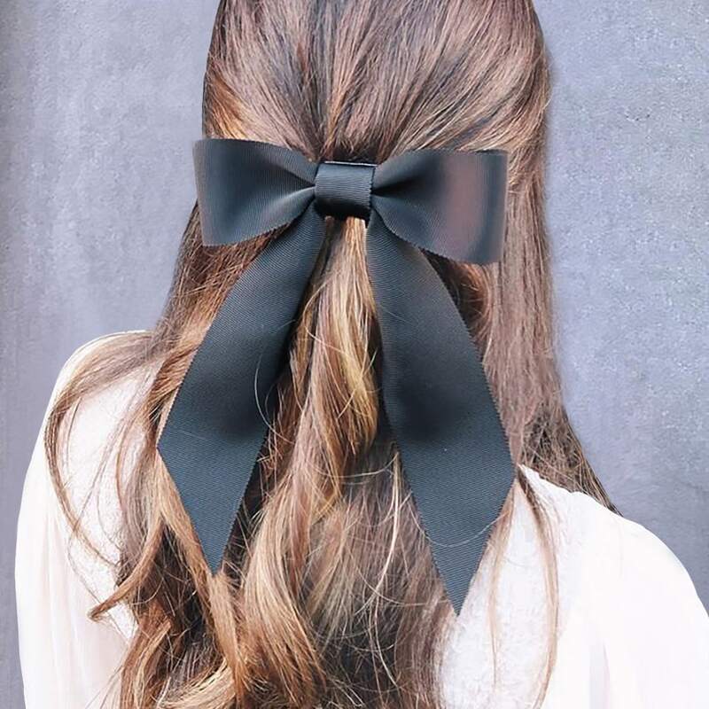 

Bow Decor Hair Clip, Black