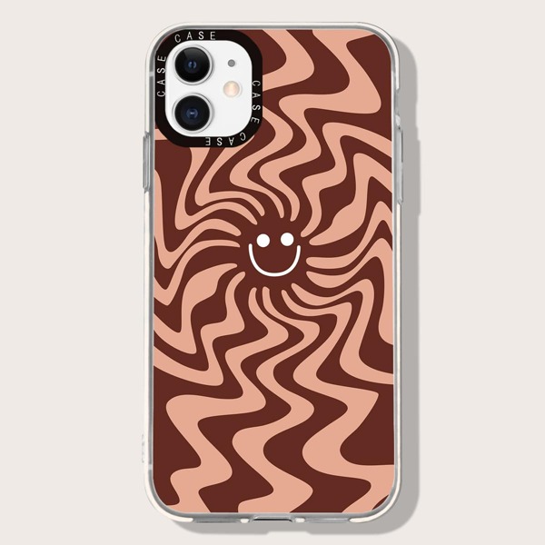 

Cartoon Face Phone Case, Brown