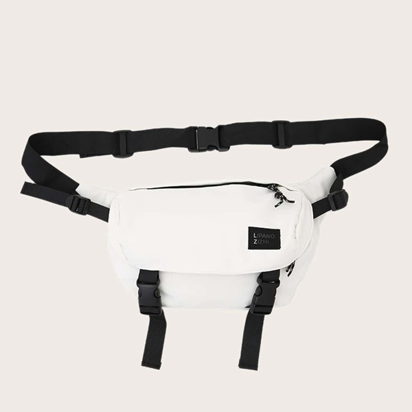 

Letter Patch Fanny Pack, White