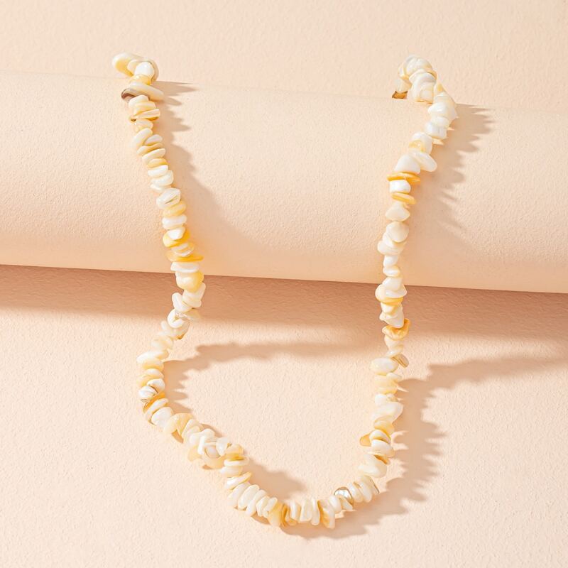 

Stone Beaded Necklace, White