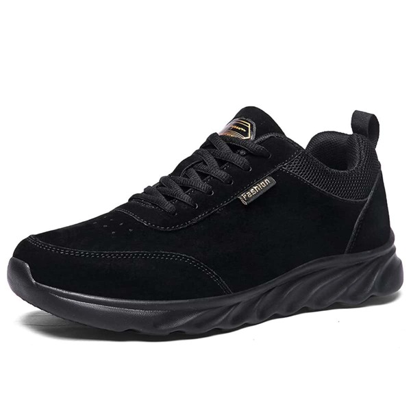 

Men Metallic Letter Graphic Running Shoes, Black