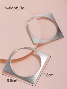 Geo Decor Earrings - Silver - View 3