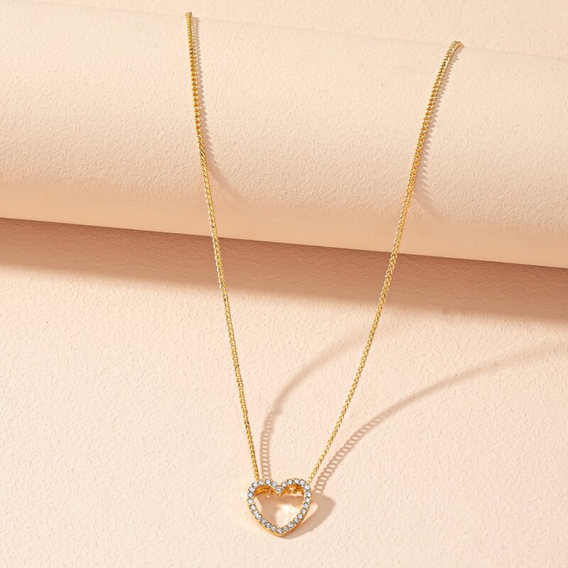 

Heart Decor Chain Necklace, Gold