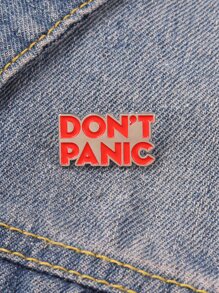 Fashionable Slogan Design Brooch - Red - View 1