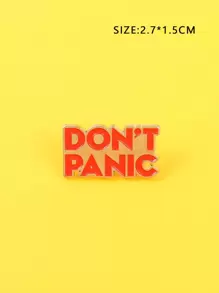 Fashionable Slogan Design Brooch - Red - View 2