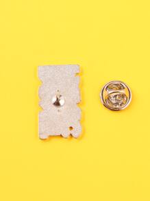 Fashionable Slogan Design Brooch - Red - View 3