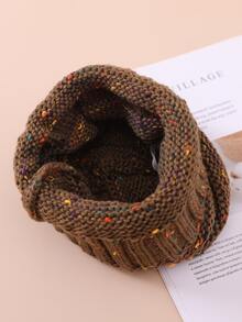 Simple Knit Beanie - Brown - View 4