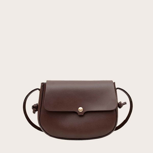

Minimalist Flap Crossbody Bag, Brown