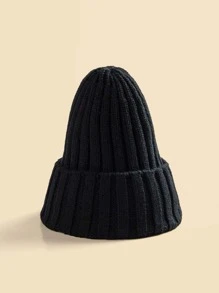 Gorro simple tejido - Negro - Ver 1
