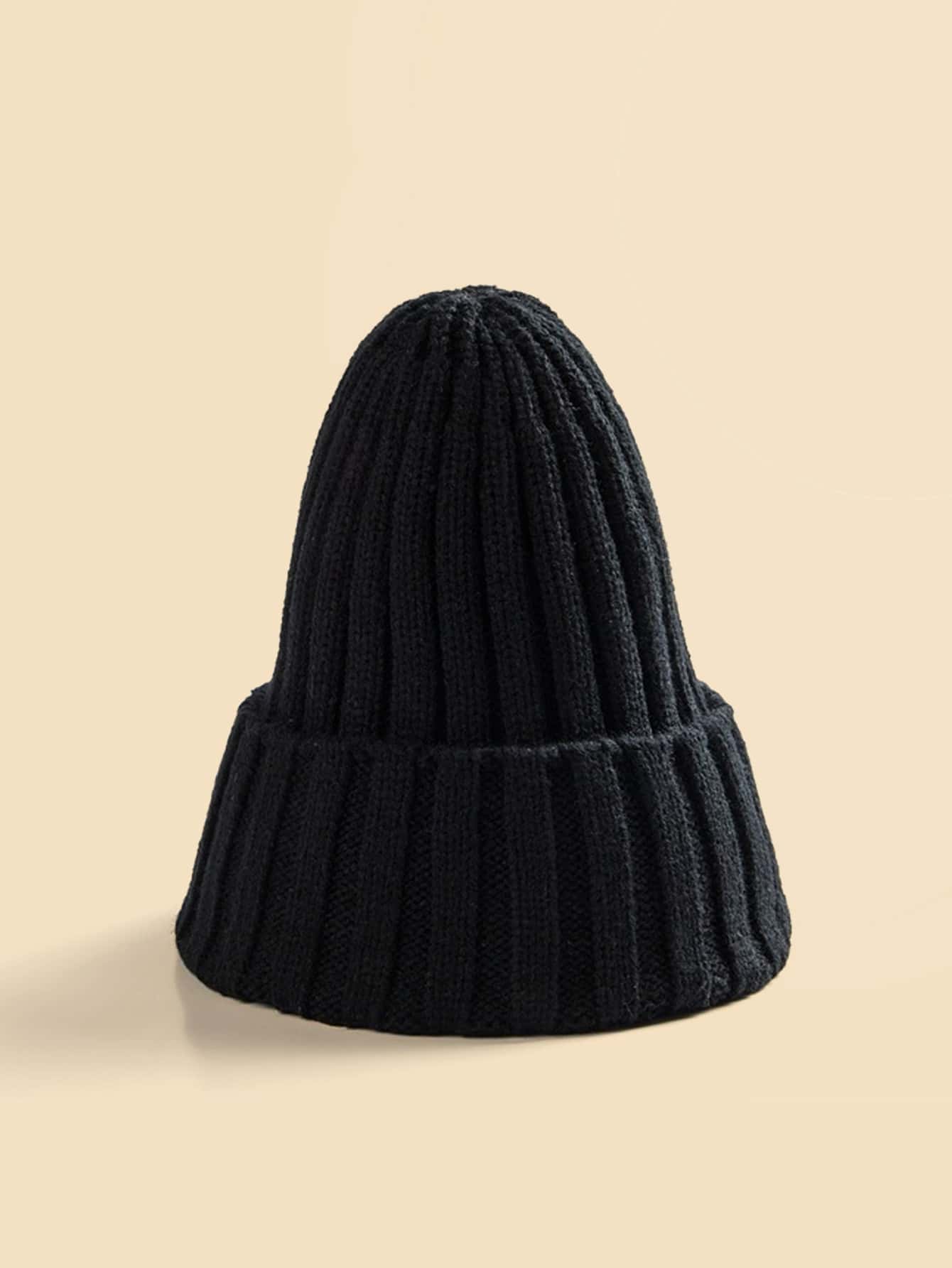 Gorro simple tejido - Negro - Ver 1