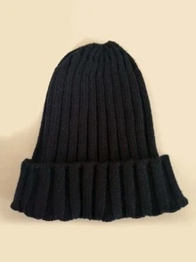 Gorro simple tejido - Negro - Ver 2