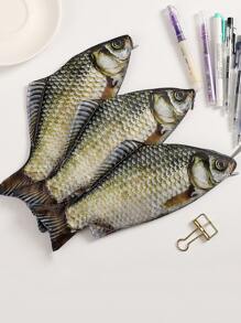 1 pieza Estuche de lápiz en forma de pescado - Multicolor - Ver 2