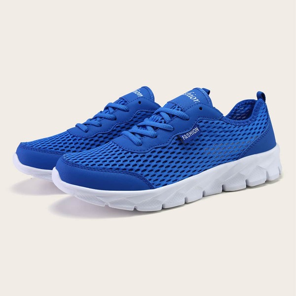 

Men Minimalist Hollow Out Design Running Shoes, Blue
