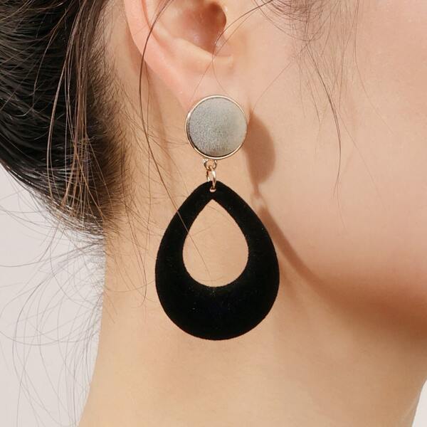 

Water Drop Charm Earrings, Multicolor