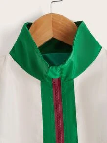 SHEIN Niñitos Cazadora de color combinado con cremallera - Multicolor - Ver 3