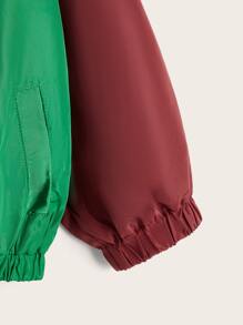 SHEIN Niñitos Cazadora de color combinado con cremallera - Multicolor - Ver 4