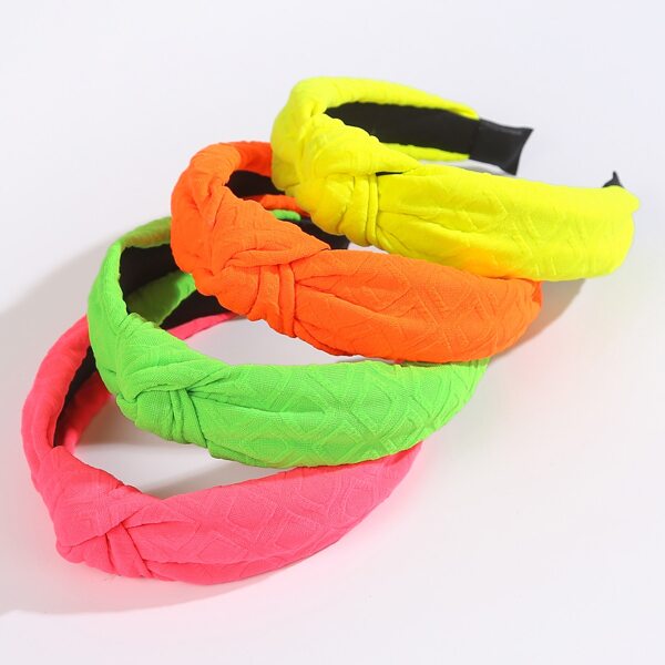 

4pcs Knot Decor Headband, Multicolor
