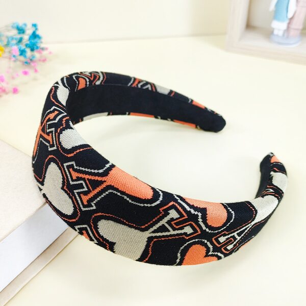 

Letter & Heart Pattern Headband, Multicolor