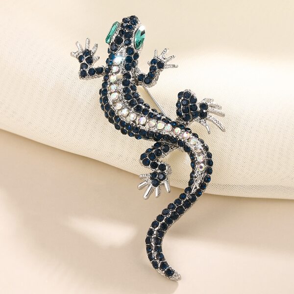 

Rhinestone Gecko Decor Brooch, Multicolor