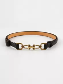 Metal Buckle Corset Belt - Black - View 6