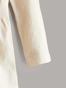 Toddler Girls Ruffle Trim Jumper Dress - Apricot - View 3