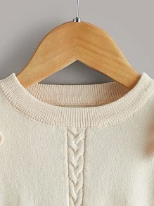 Toddler Girls Ruffle Trim Jumper Dress - Apricot - View 4