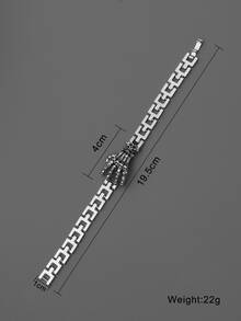 Aleación de pulsera de decoración de mano de esqueleto de hombres de moda y popular para vacaciones y para una apariencia elegante - Plateado - Ver 4