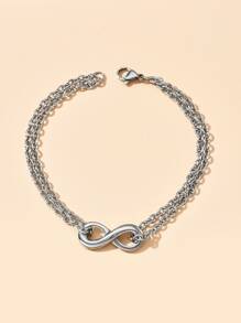 Men Infinity Layered Bracelet - Bạc - Xem 2
