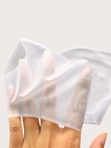 Silicone Đàn hồi Gót chân Che phủ , 2 Miếng Bảo vệ gót chân silicone Siêu mỏng Gót chân Nứt Sự bảo vệ Che phủ - Trong sáng - Xem 2